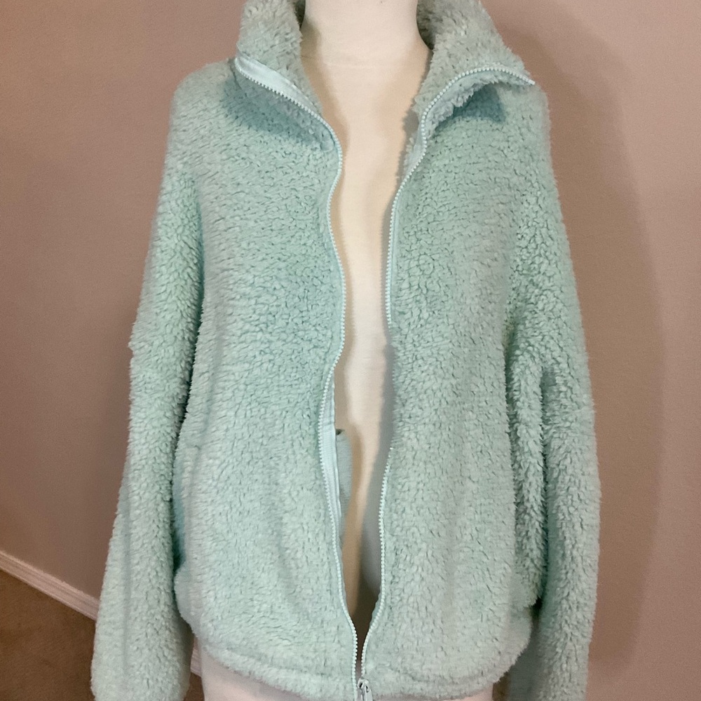 American Eagle Outfitters Mint Teddy Jacket